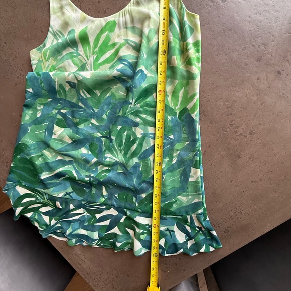 Cabi Green Leaf Print Sleeveless Dress - Picture 8 of 10